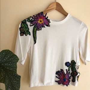 3.1 Phillip Lim Floral Embroidered Tee